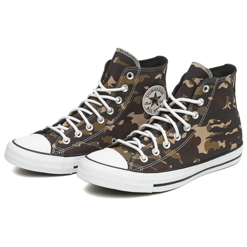 Converse All Star CTAS HI Wrap Abrasion Resistant High-Top Board Shoes Unisex Camouflage Color