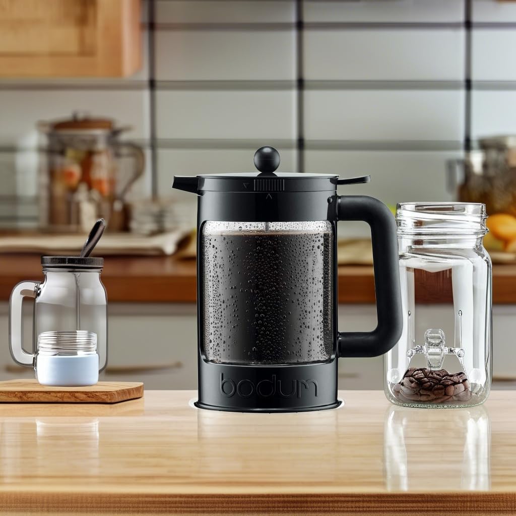 BODUM BEAN French Press Iced Coffee Maker 1.5L Black [Genuine Product] K11683-01