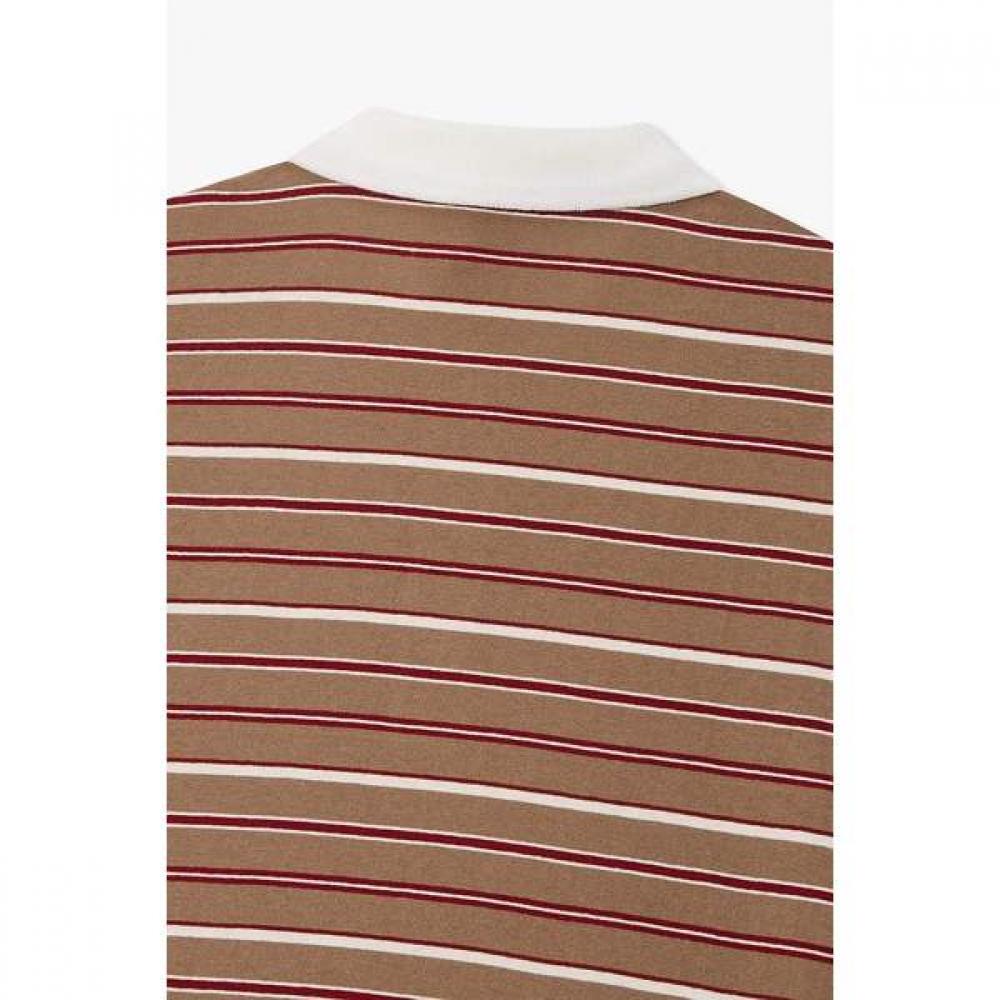 Vov Woven Mix STripe Collar T shirT 7156340005