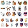 52pcs Warriors Cats Furry Graffiti Stickers for DIY Luggage Laptop Skateboard Motorcycle Bicycle Stickers