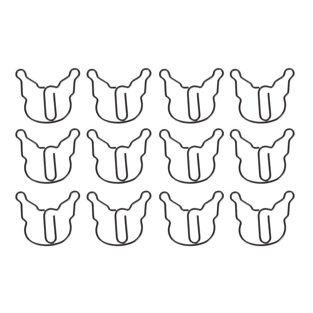 100pcs Paper Clips Slip Resistance Cartoon Cute Lightweight Paperclips for Office School Daily 