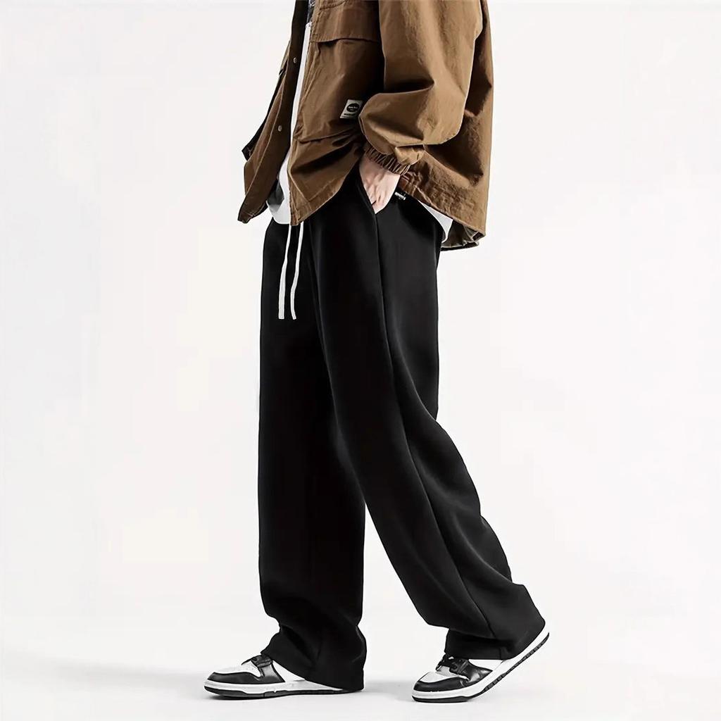 Versatile wide-leg pants for men and women, new loose straight-leg pants, spring and autumn, casual sports outdoor wide-leg sweatpants