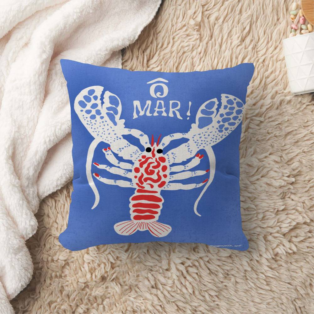 Colorful Sardine Lobster Fish Office Cushion Pillowcase Car Cushion CoverXCM Lumbar Pillowcase Sofa Pillowcover