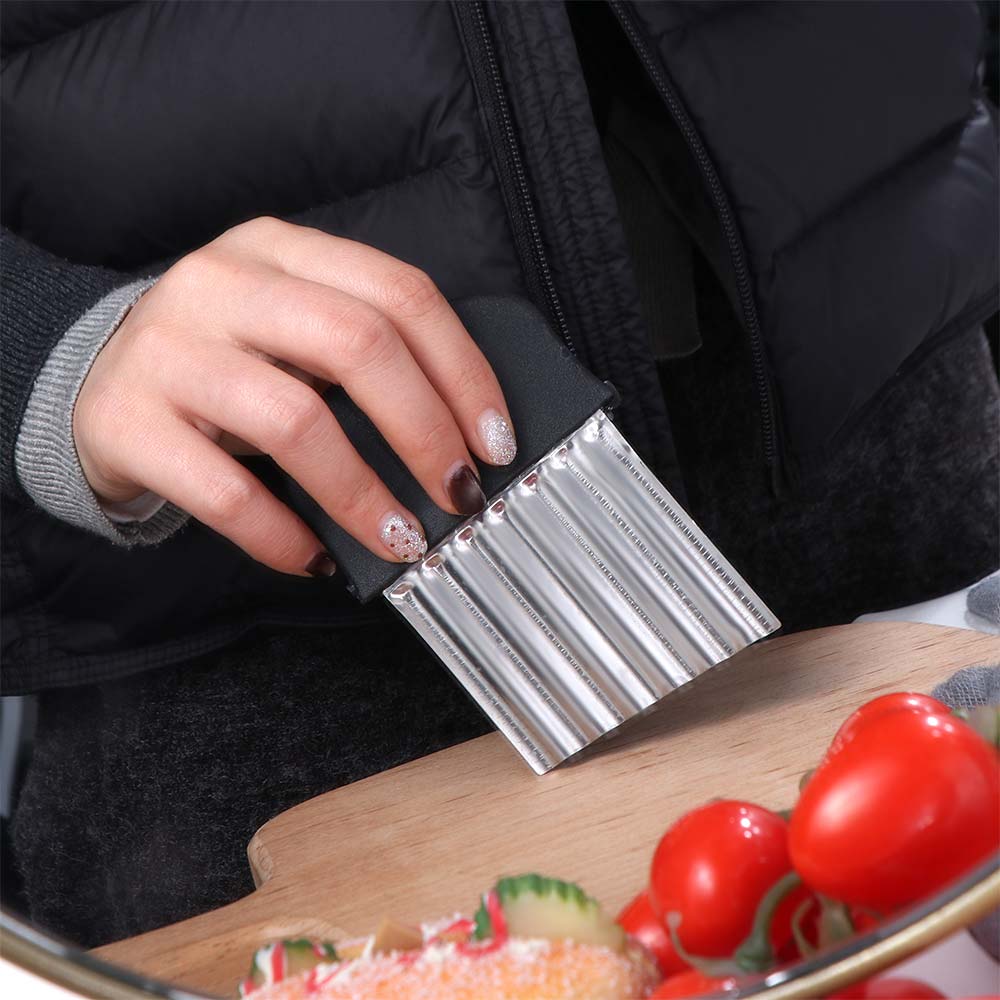 Stainless Steel Wavy Chopper Multi-Functional Crinkle Cutter Vegetable Cutter  Kitchen