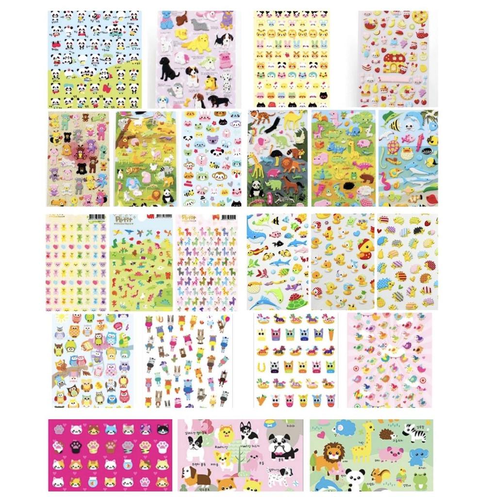 Petit Fancy Sevimli Hayvan Çıkartmaları (Her Biri 10 Adet) - 27 Seçenek (Üç Boyutlu/Kore/Dekorasyon/Kendin Yap Scrapbooking)