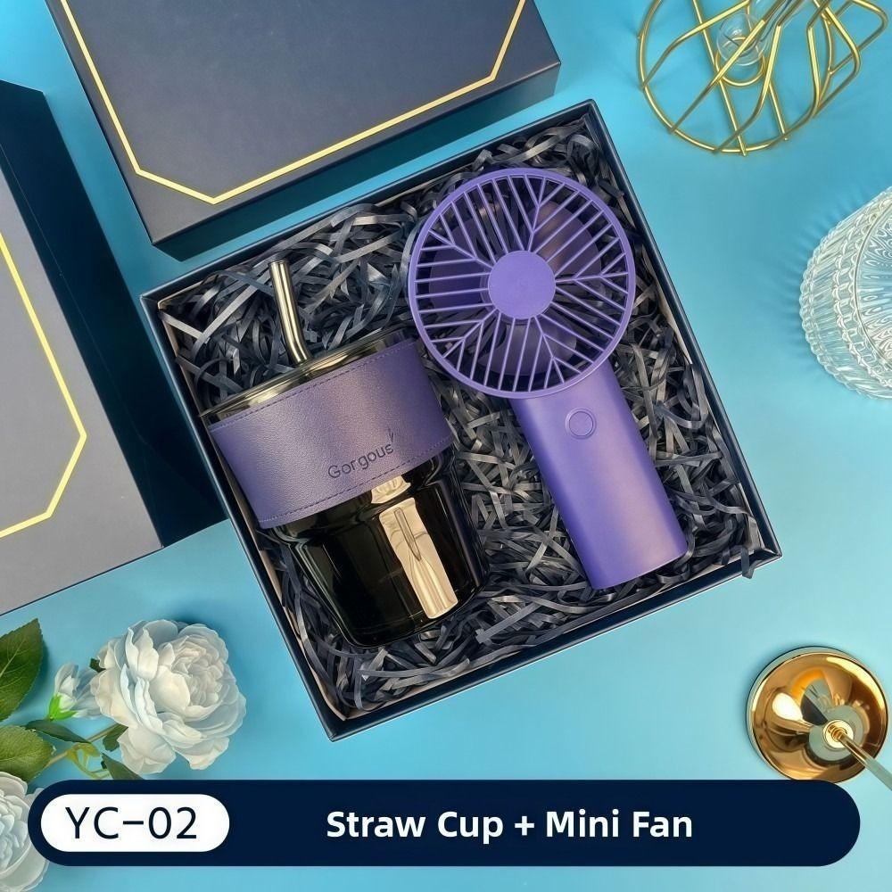 3IN1 Souvenir Gift Set Fan/Towel/Cup with Paper Bag Practical Gift Sets Luxury Stylish Design Gift Box Set Personalized Gifts