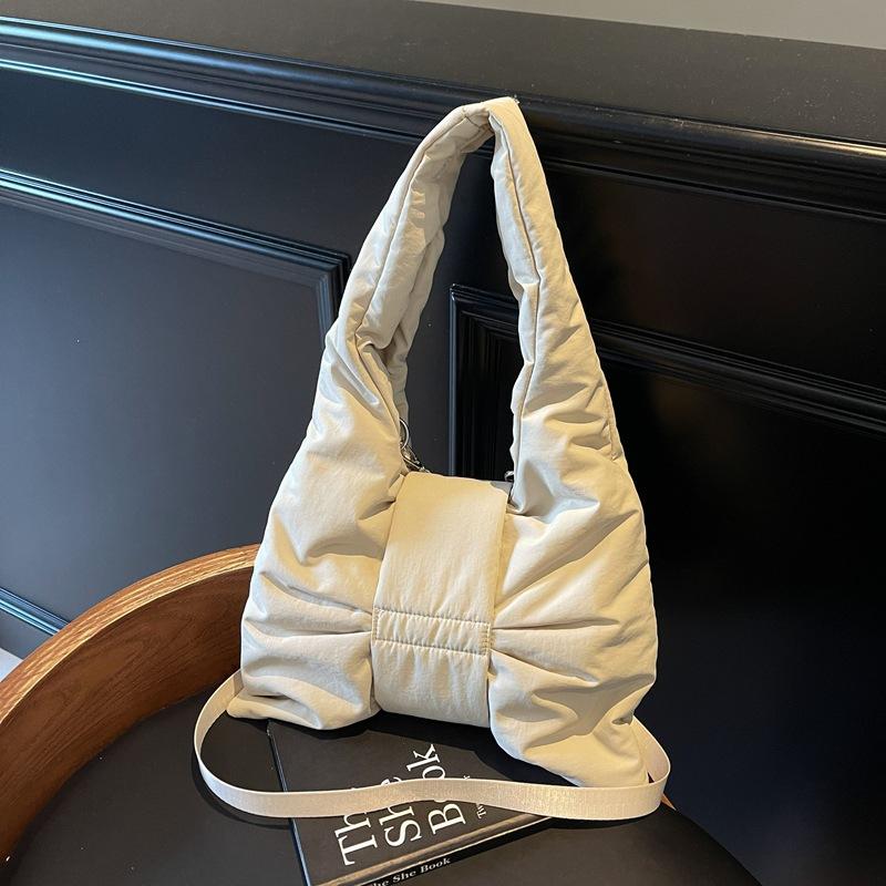 Fashion ballet style bag women's 2025 summer simple bow tote bag large capacity shoulder bag