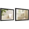 Wall Bathroom Mirror, 30 x 40 cm Wall-Mounted Mirror for Living Room, Bedroom, Hallway, Set of 2, Black