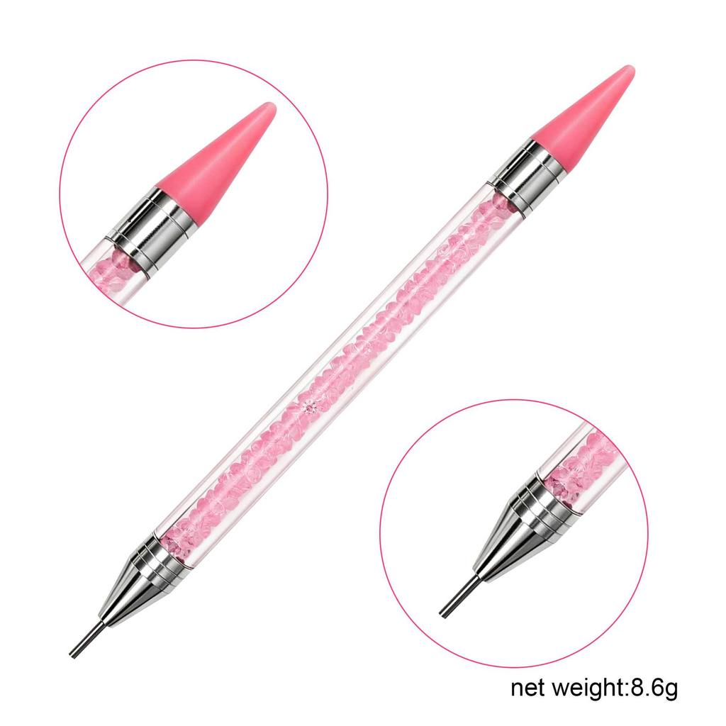 Dual-End Nail Art Rhinestone Picker Wax Pencil & Beading Tool