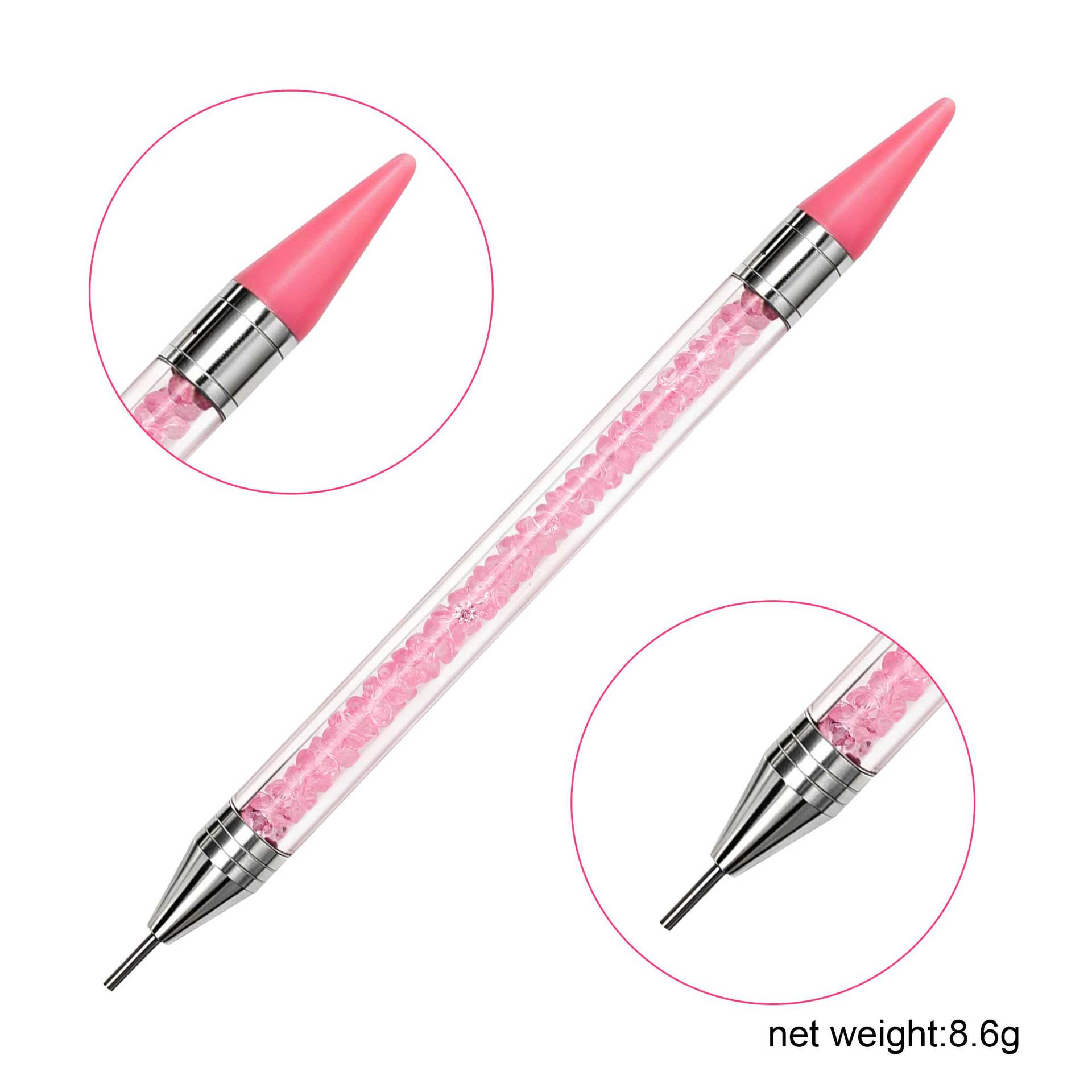 Dual-End Nail Art Rhinestone Picker Wax Pencil & Beading Tool