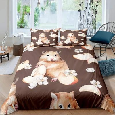 Housse de couette hamster et cochon d'Inde pour la famille, pour femmes, enfants et garçons. Adorables mini-animaux pour la chambre. Douce et chaude.