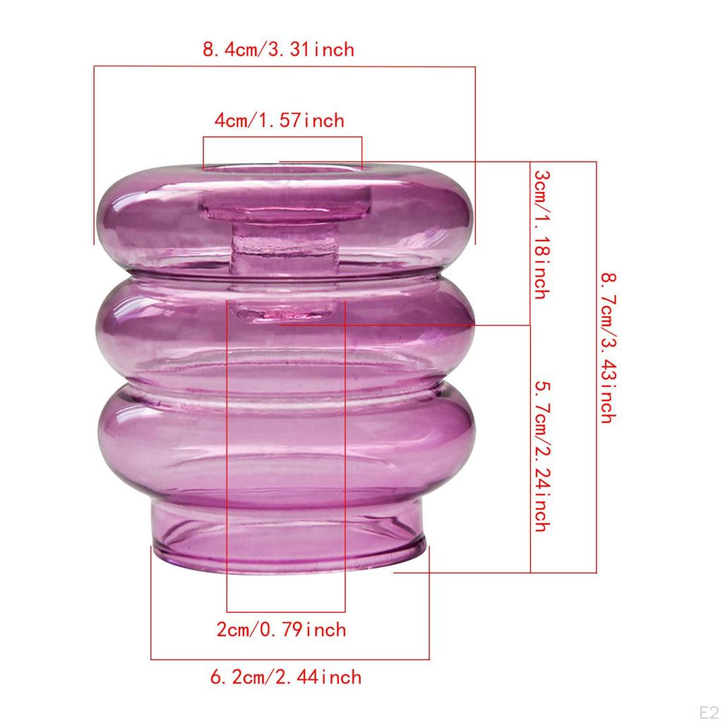 Vaso per Fiori in Vetro Portacandela Portacandele per Lumini Ornamento da Tavolo Moderno