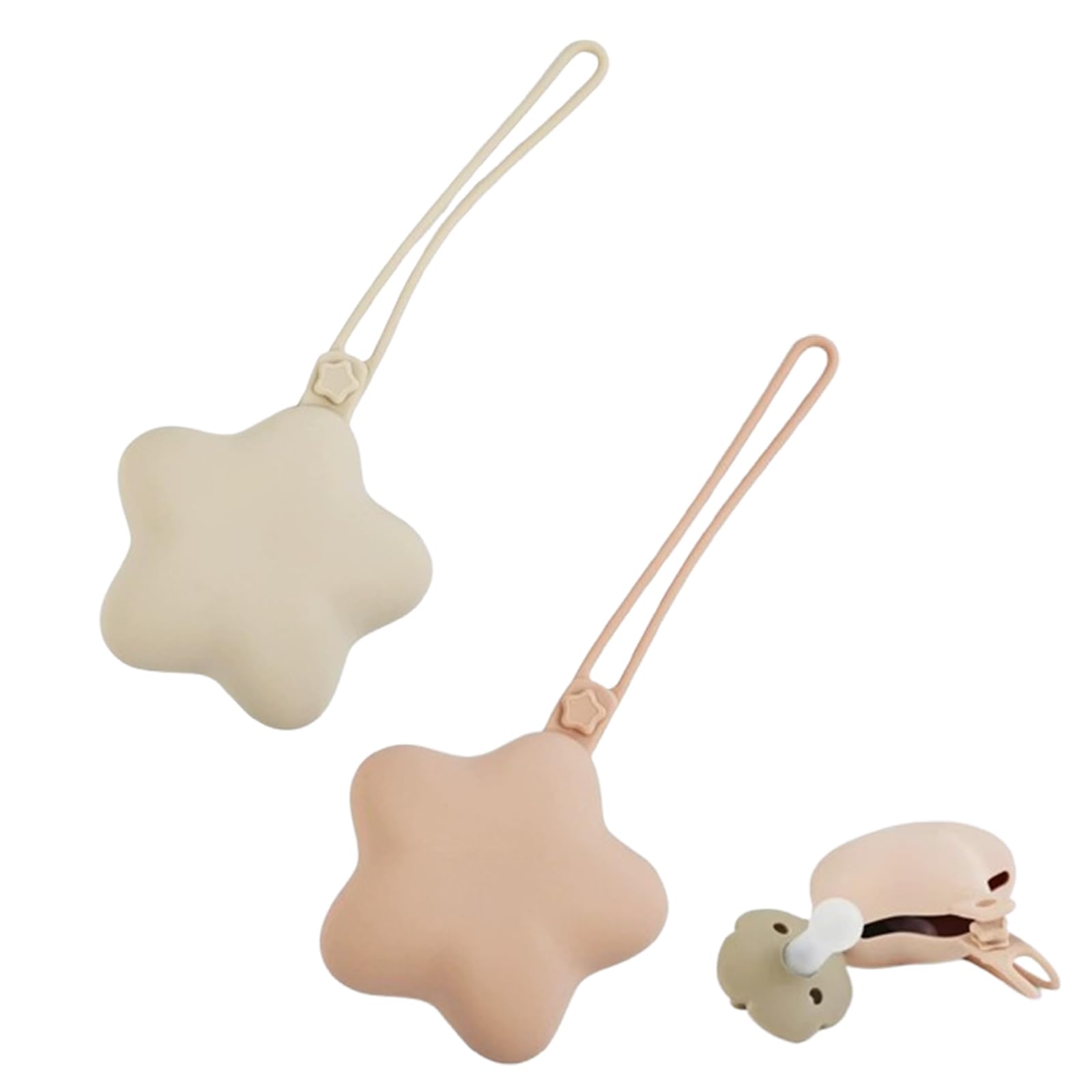 

силиконовое портативное ведро для мусора, идеально для мам, с бежевым и розовым мешочком в форме звезды, банка, компактное, моющееся, водонепроницаемое, для детей,