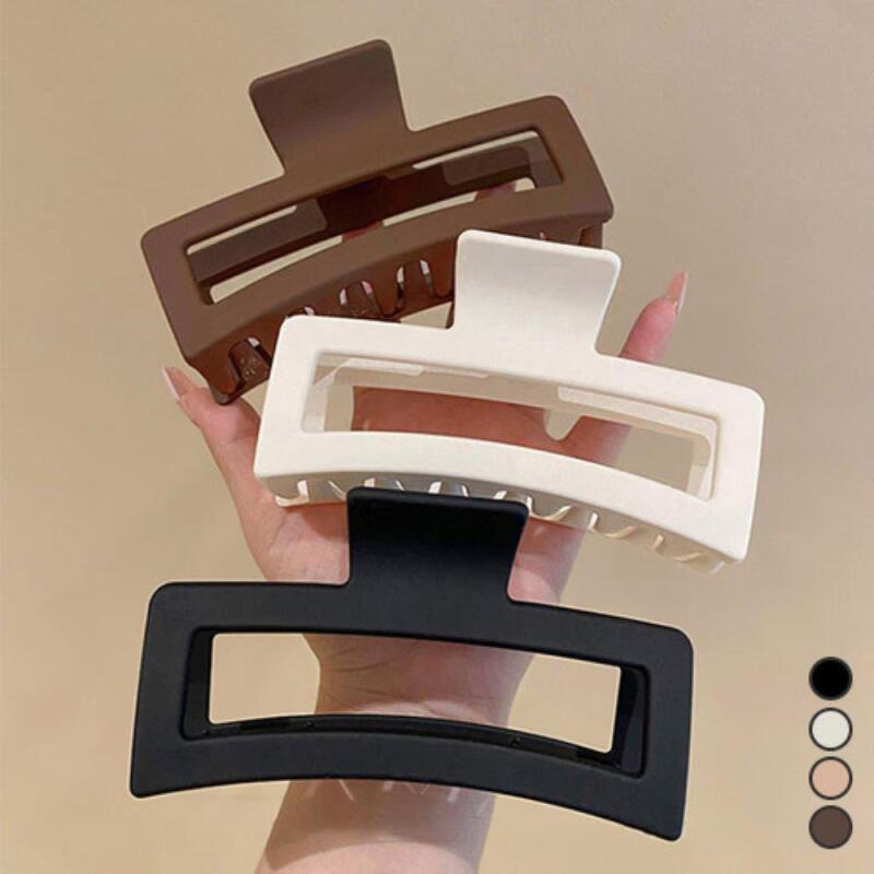 Three-piece women s casual hairpin clip matte square black