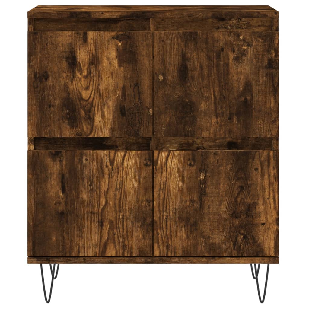 Sideboards 2 pcs. Smoked Oak Wood Based Panel