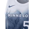 Nike Ärmelloses Basketballtrikot mit Buchstabenaufdruck, Rundhalsausschnitt, Fan-Edition, Saison 2023/24, Minnesota Timberwolves, Anthony Edwards 5, Herrentrikot, DX8510-481