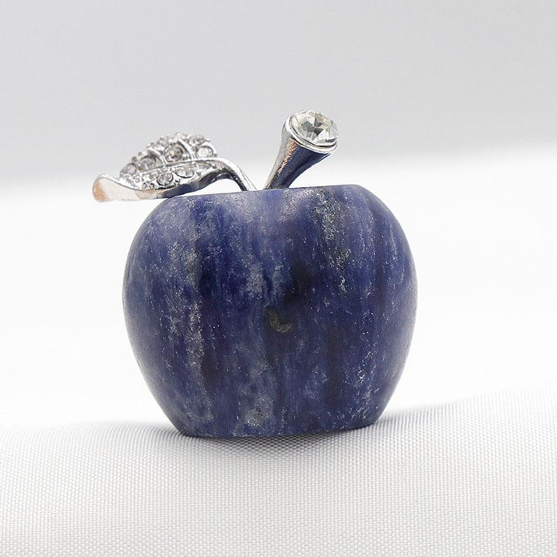 30mm Natural Rose Quartz Crystal Agate Apple Decoration Ornament