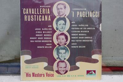 LP Record PIETRO MASCAGNI  RUGGIERO LEONCAVA  Cavalleria Rusticana  I Pagliacci  ALP1481 His Masters Vo 1957 UK Classical Used