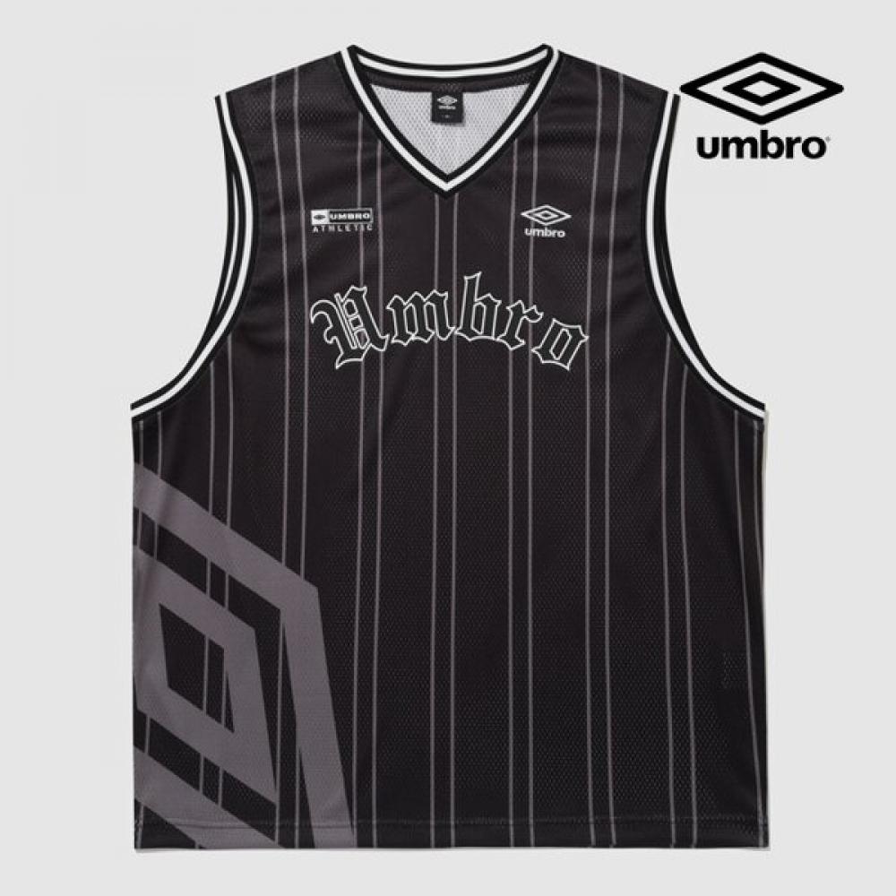 Umbro Sleeveless Graphic STripe T shirT Black Ur321csl71 Blk0 blacks/090