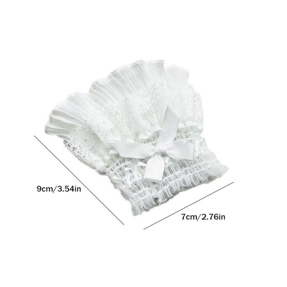 Comfortable Lace Ruffled Wrist Detachable Fake Sleeves Cuffs  Daily Accessory