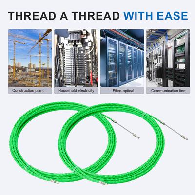 Cable Push Puller Fiberglass Duct Rodder Fish Tape Cable Pulling Tool Electrical Wire Cable Guide Device Aid Tool 4mm 5-40M