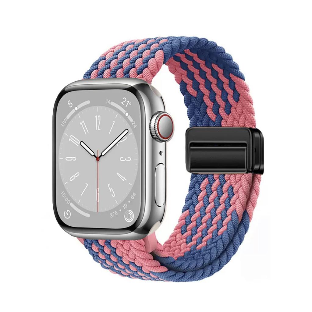 Nylon Braided Band Strap Compatible For Apple Watch S10 46mm 44mm 40mm 45mm 49mm 41mm 38mm iWatch Series Se 10 7 3 5 6 8 9 Ultra