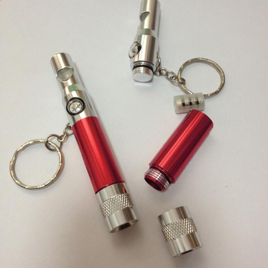 Whistle Flashlight Keychain Mini LED Light with Key Ring Compact Emergency Whistle Torch for Outdoor Hiking Camping