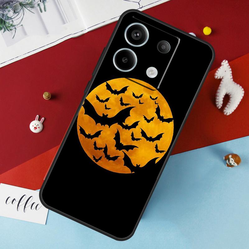 Halloween Vampire Bats Case For Xiaomi Redmi Note 13 Pro 14 12 11 10 15 Pro Plus Redmi 10C 12C 13C 14C 15C 15 Cover