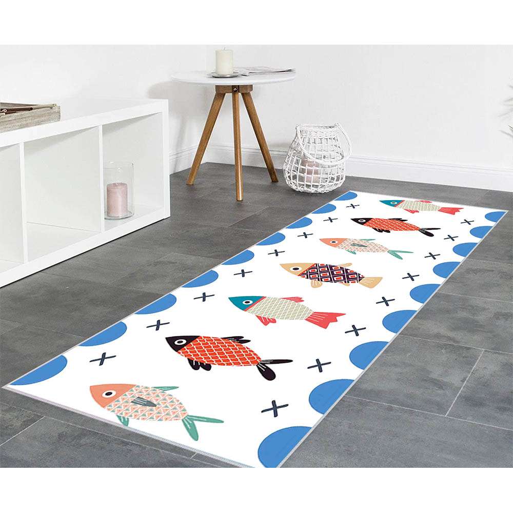 

Mosimoso Home K009 Digital Printed Dot Sole Kitchen Carpet 50x80 cm темно-синий