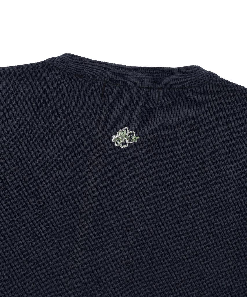 KNITTED Coolever Clover Round Knit Navy