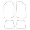 [Blm]Vw008 Red - Set Of Velour Floor Mats To Fit Volkswagen Golf I 1974-1983 - Red Trim