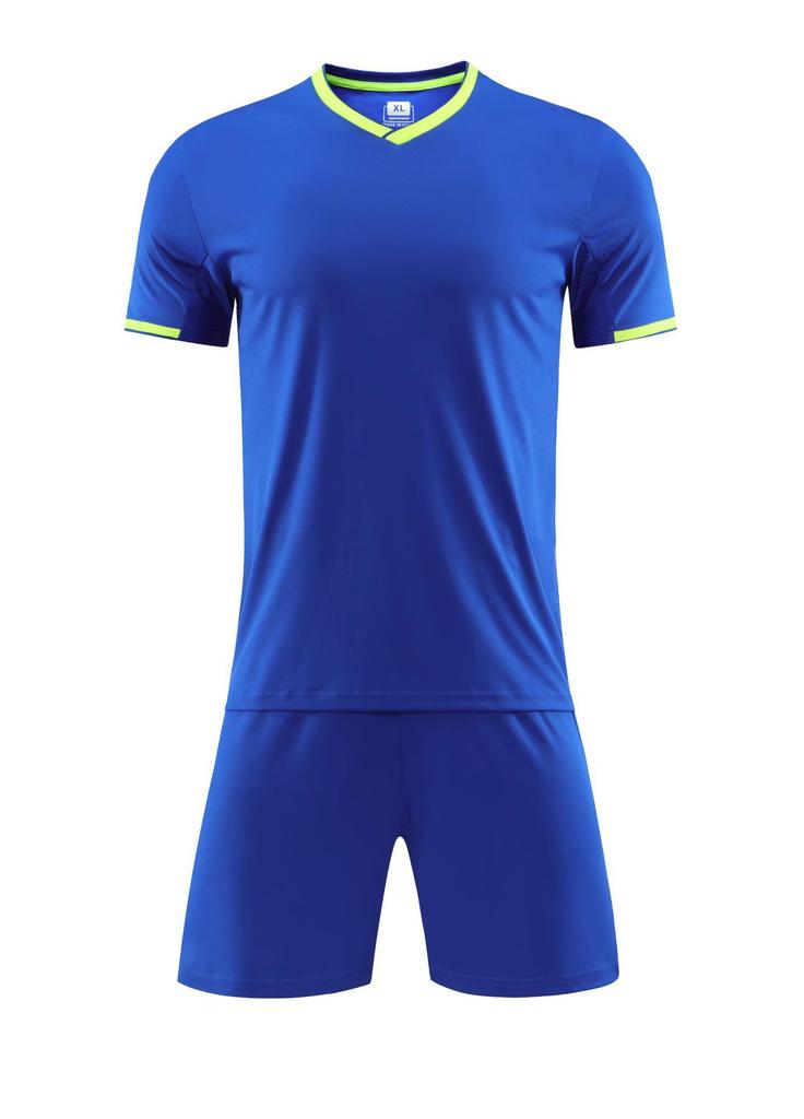 Adult Kids Soccer Jersey Set Breathable Sweat Absorption Quick Dry Soccer Jersey Splicing Color Training Soccer Jersey