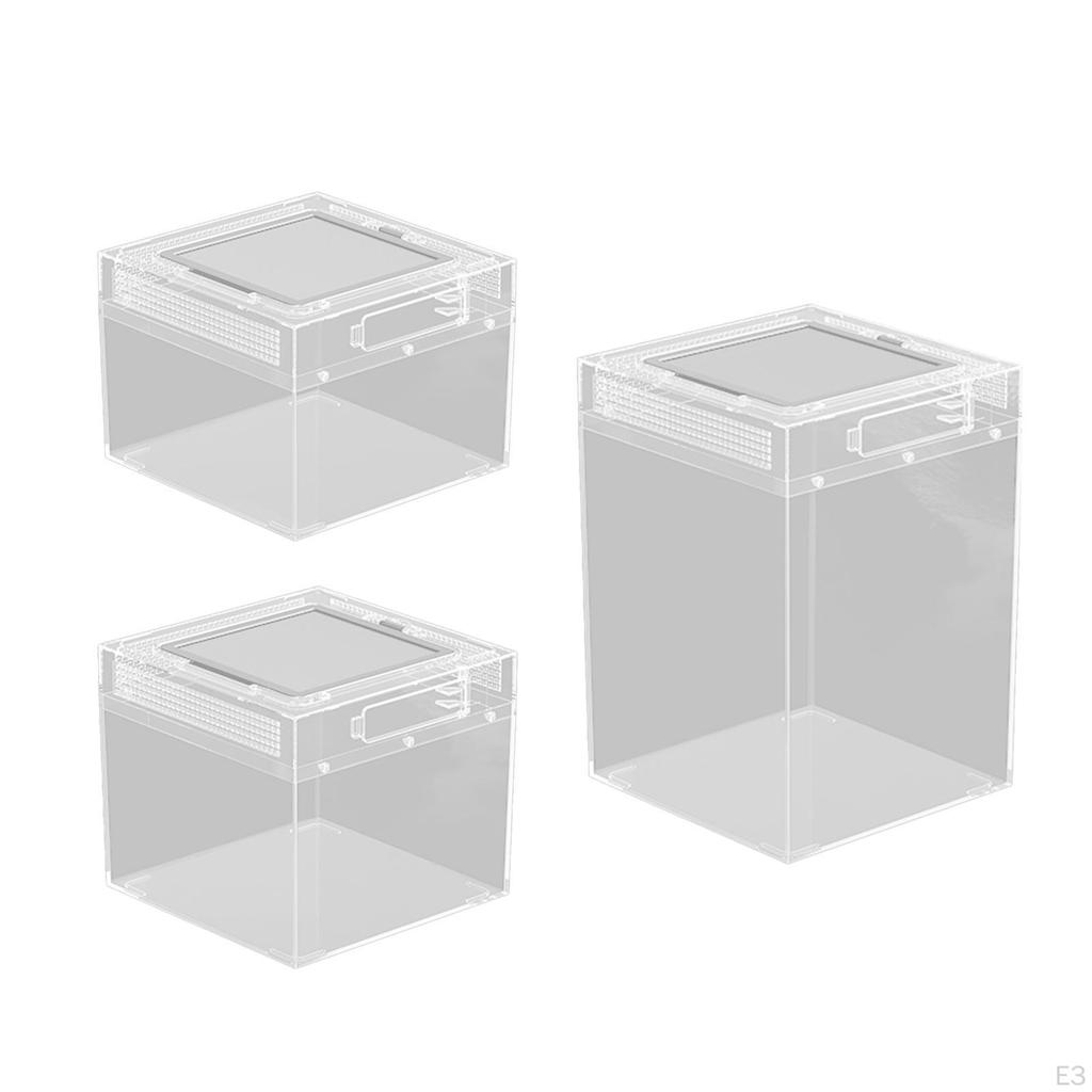 Clear Container for Reptiles, Sturdy Tank Turtle And Crayfish