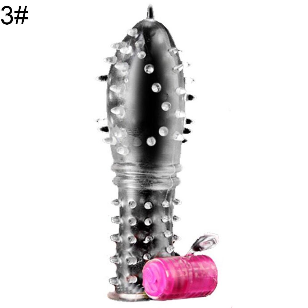 Vibrator Penis Lock Condom Ring Thread Sleeve Dotted Sex Toy