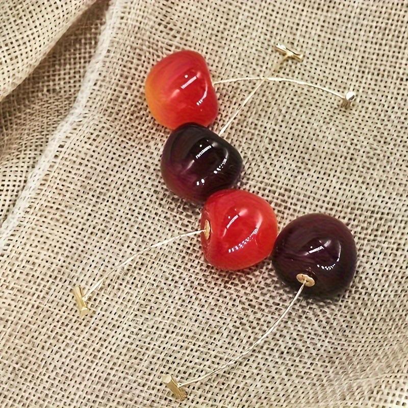 Sweet Red Cherry Earrings for Women Fashion Delicate Fruit Design Drop Dangle Earrings Wedding Party Korean Ear Jewelry Gift