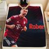 Robert Lewandowski pattern Flannel Blanket, High quality Comfortable for All Seasons, Home Decor, Warmth and Comfort, Perfect for Gifts.