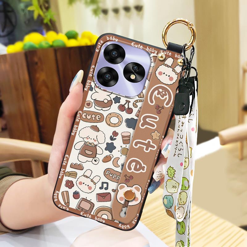 Phone Holder Anti-knock Phone Case For UMIDIGI A15/A15C Fashion Design Durable Cartoon Waterproof Protective Lanyard