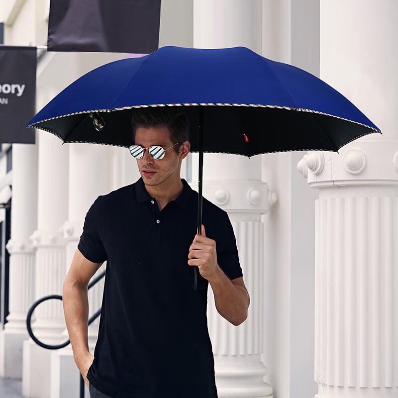 Hongye 8-Rib Three-Fold Windproof Sun & Rain Umbrella