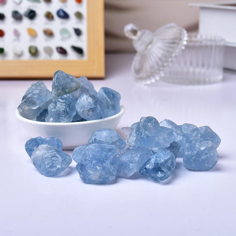 Natural Blue Celestine Kyanite Raw Stone for Aromatherapy and Decorative Handicrafts