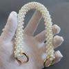 Chain Bag Straps Replacement Pearl Bag Chain Shoulder Bag Strap Bag Accessories Metal Braided Chain