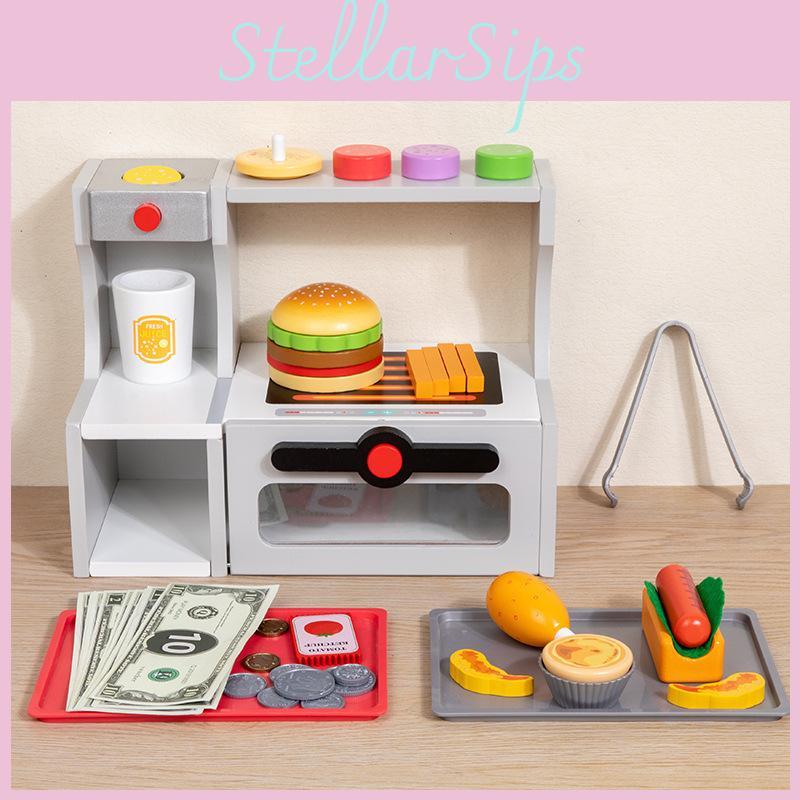 Wooden Shop Role Play Toy With Vending Machine For Creative Play Gift And