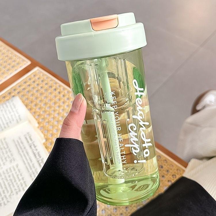 Water Cup Girls Plastic Cup Large Capacity Straw Cup