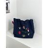New letter printing bag women's large-capacity nylon shoulder bag casual versatile portable drawstring tote bag