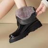 2024 Hot Sale Ladies Shoes Zipper Women's Boots Winter Round Toe Solid Plush Warm Mid-Calf Mid Heel Water Proof Fashion Boots