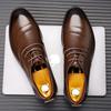 Fashion New Designer Spring Autumn Men's Leather Shoes Business Formal Commuter Work Shoes Male British Suit Groom Wedding Shoe Male