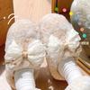 Women's Winter Bowknot Cotton Slippers