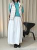Louvre Korean Style High Waist Buttoned Elastic 3D Slimming Long Skirt - Women's Casual Spring Collection