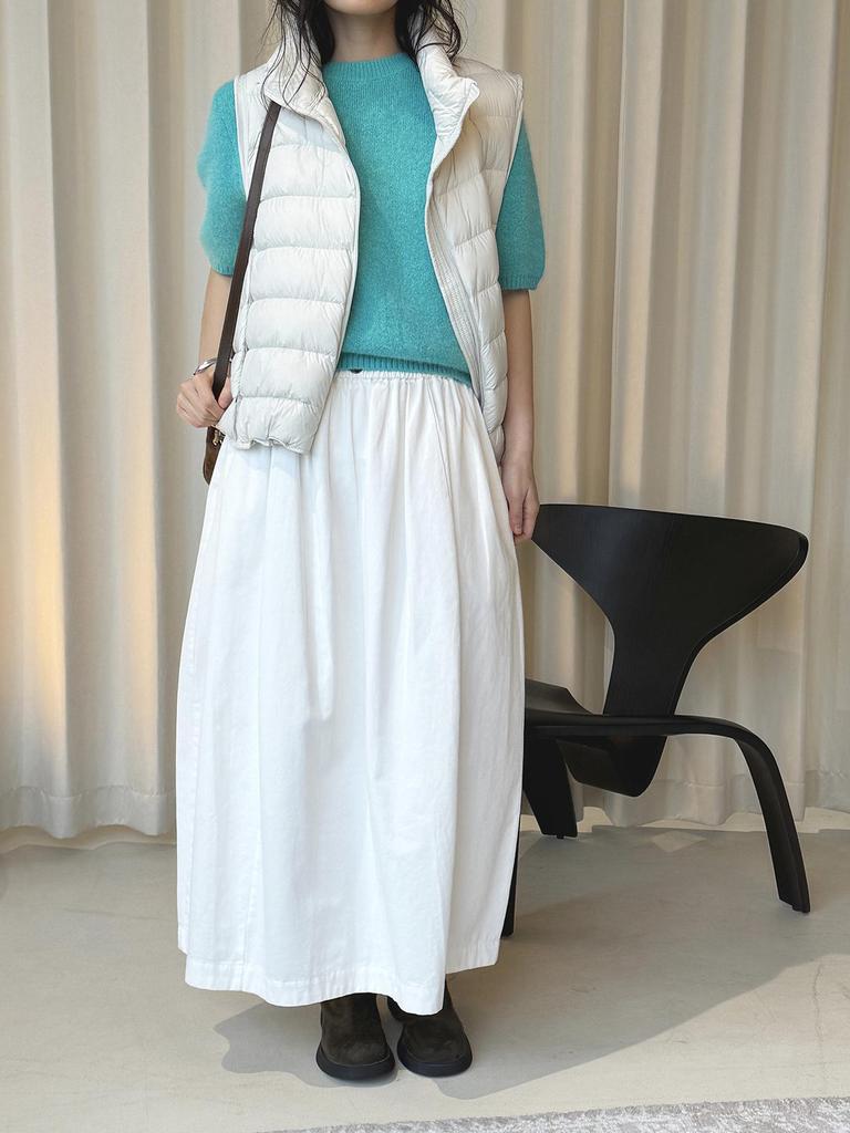 Louvre Korean Style High Waist Buttoned Elastic 3D Slimming Long Skirt - Women's Casual Spring Collection
