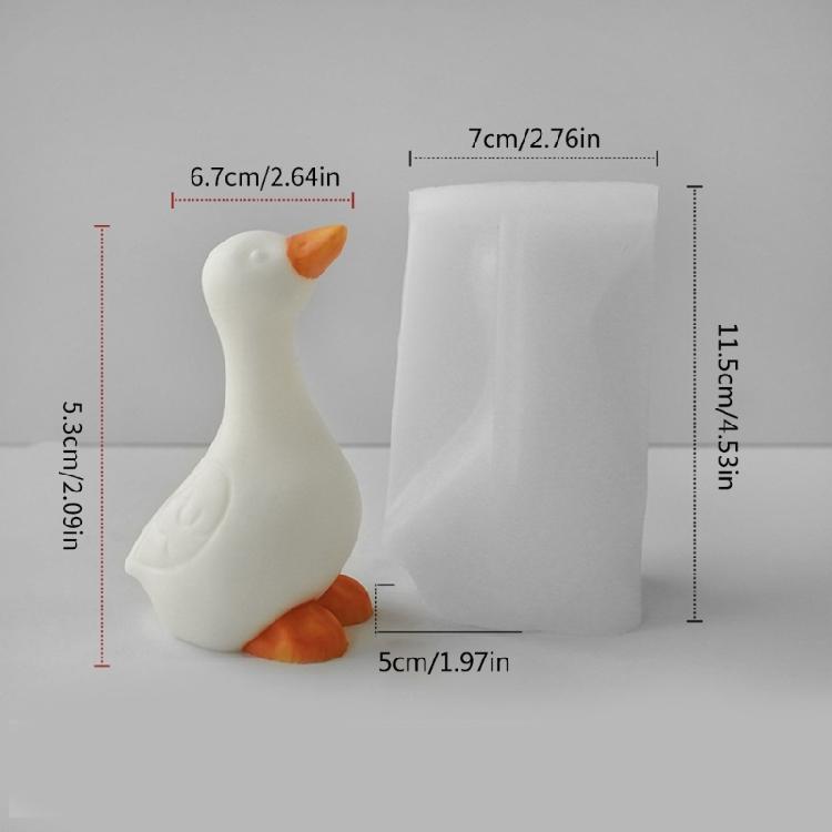 3D Cute Duck Silicone Candle Mold Handmade Animal Candle Making Soap Plaster Resin Supplies Chocolate Cake Baking Tool