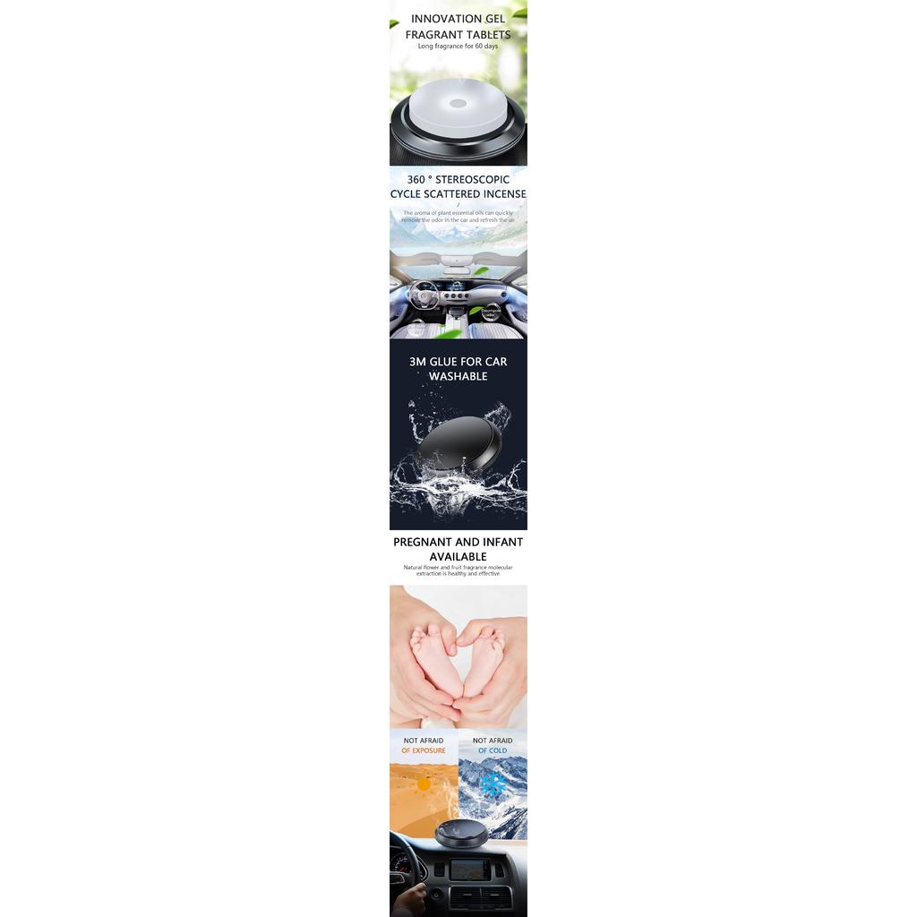 Zakázkový osvěžovač vzduchu do auta s pevnou vůní parfémový difuzér aromaterapie do auta s aromaterapií pro interiér auta